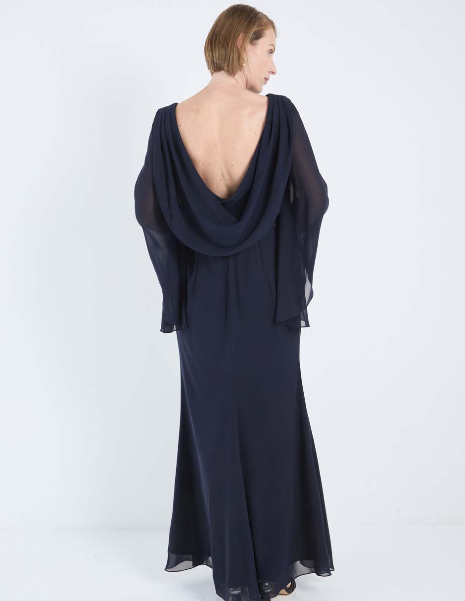Vestido maxi de fiesta escote redondo 2