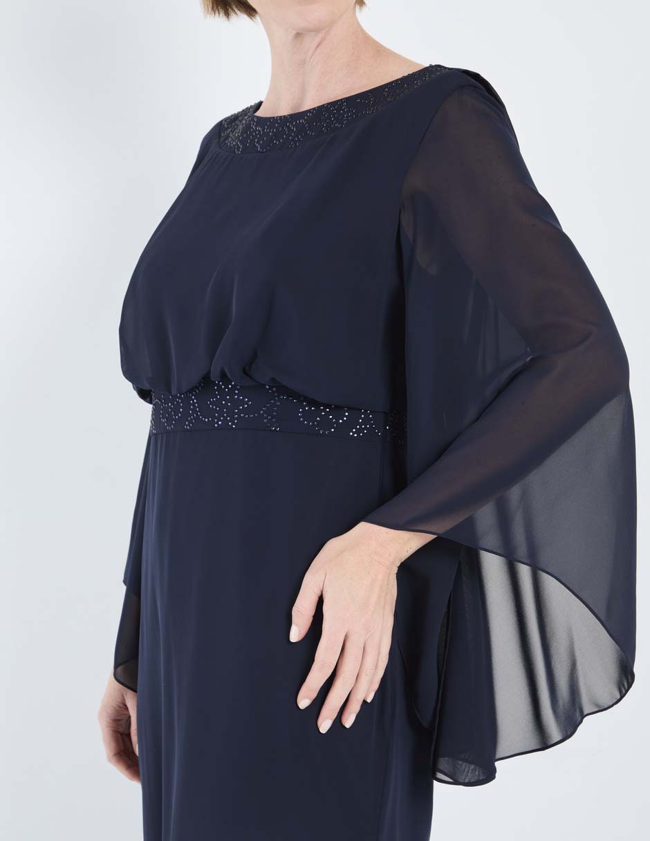 Vestido maxi de fiesta escote redondo 4