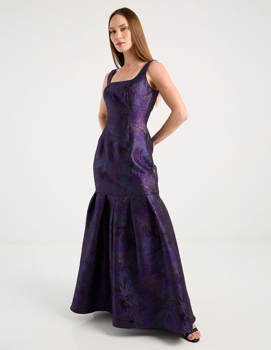 Vestido maxi fiesta escote cuadrado Vestido maxi fiesta escote cuadrado