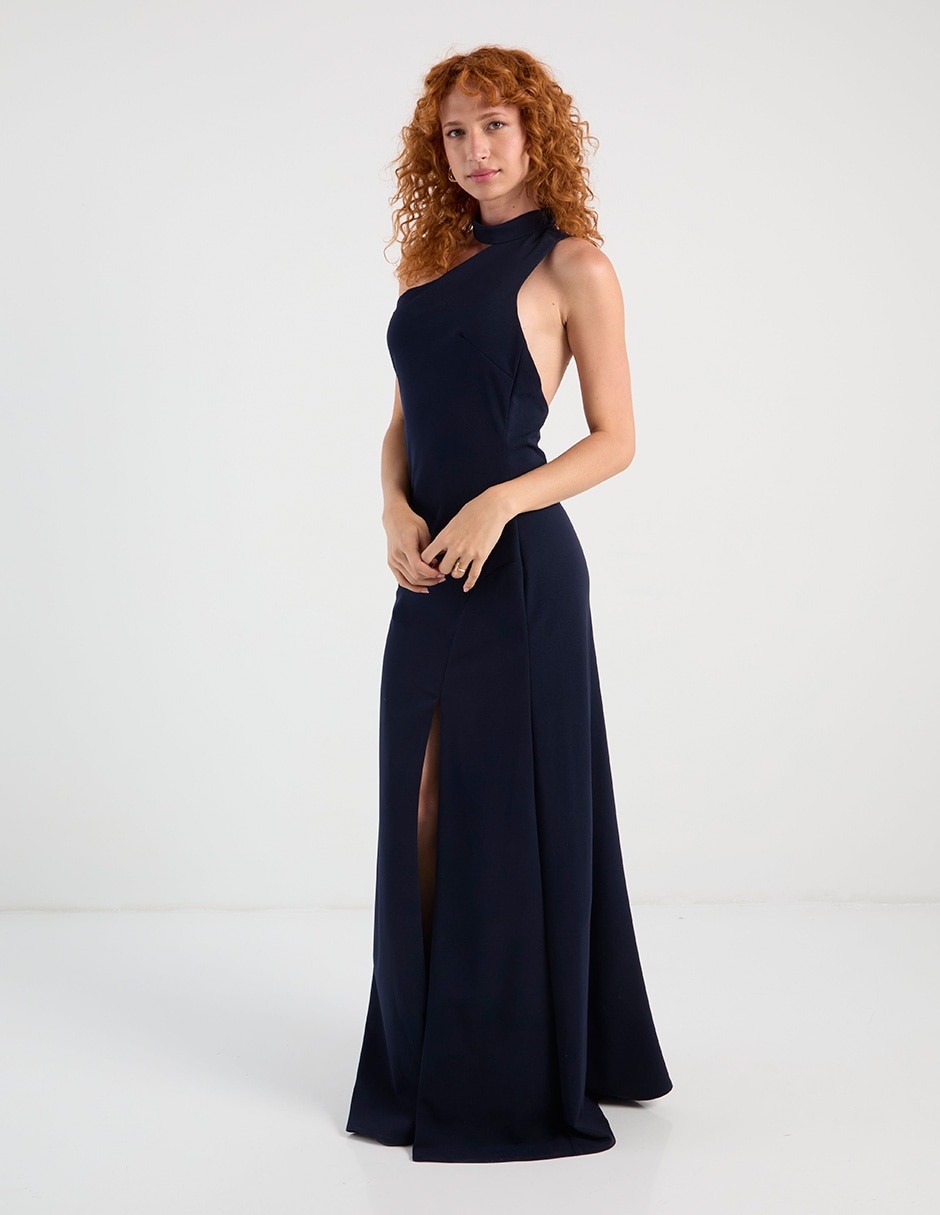Vestido maxi de fiesta espalda cruzada 2