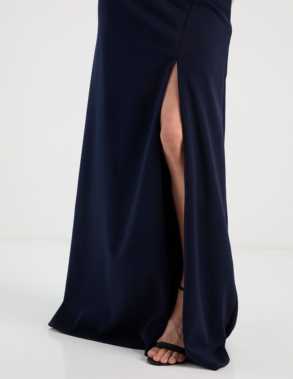 Vestido maxi de fiesta espalda cruzada 5
