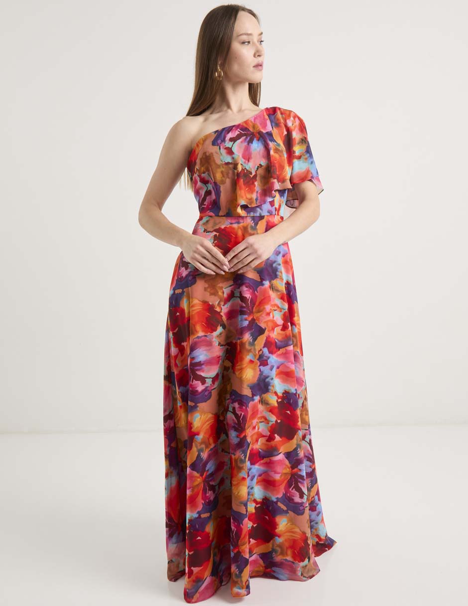 Vestido maxi de fiesta escote medio 3