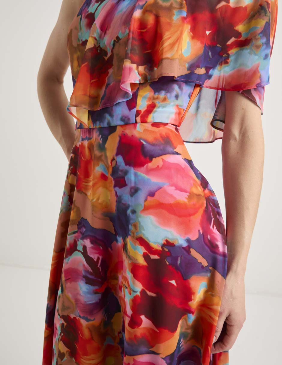 Vestido maxi de fiesta escote medio 4