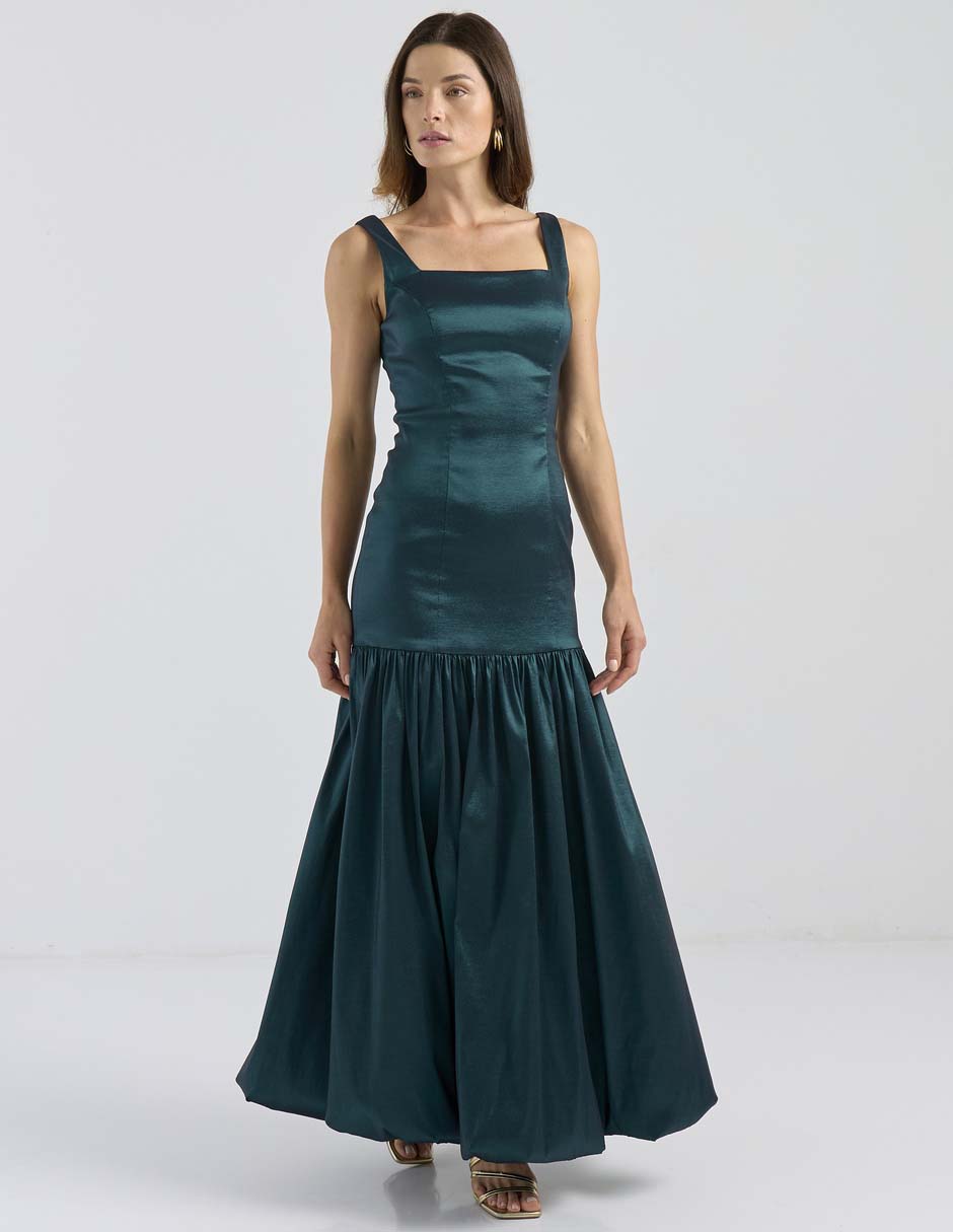 Vestido largo de fiesta escote cuadrado Vestido largo de fiesta escote cuadrado