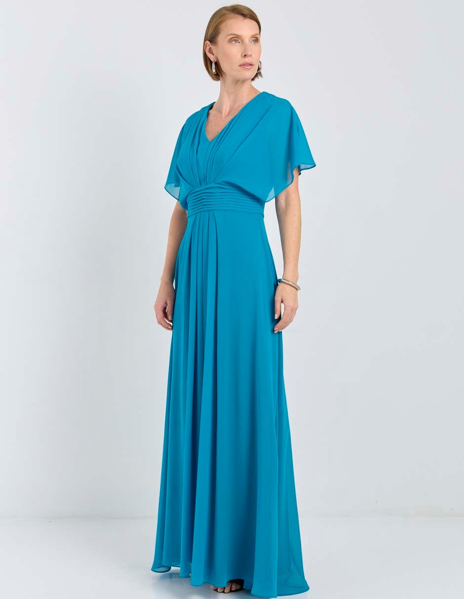 Vestido largo de fiesta escote V 3