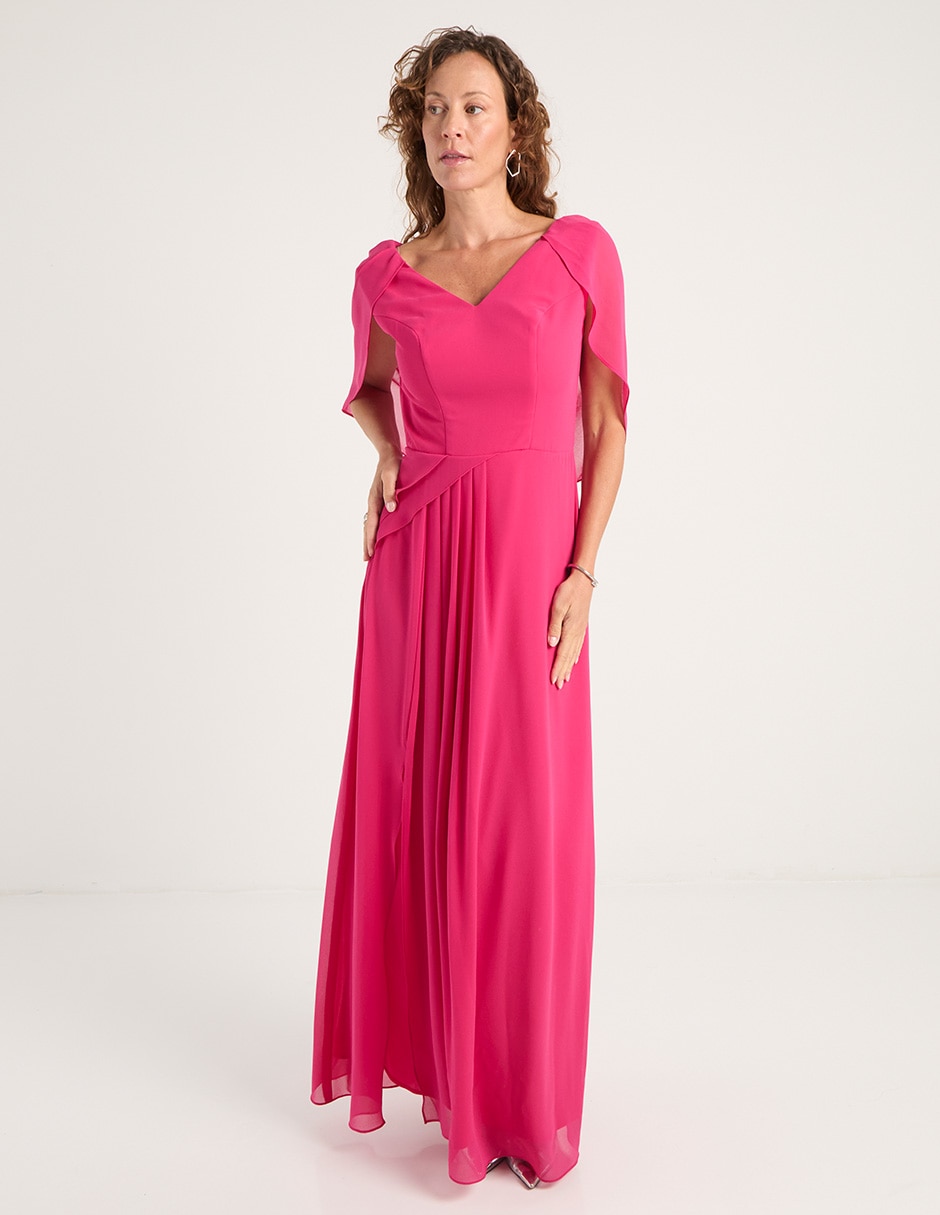 Vestido largo de fiesta escote v 2
