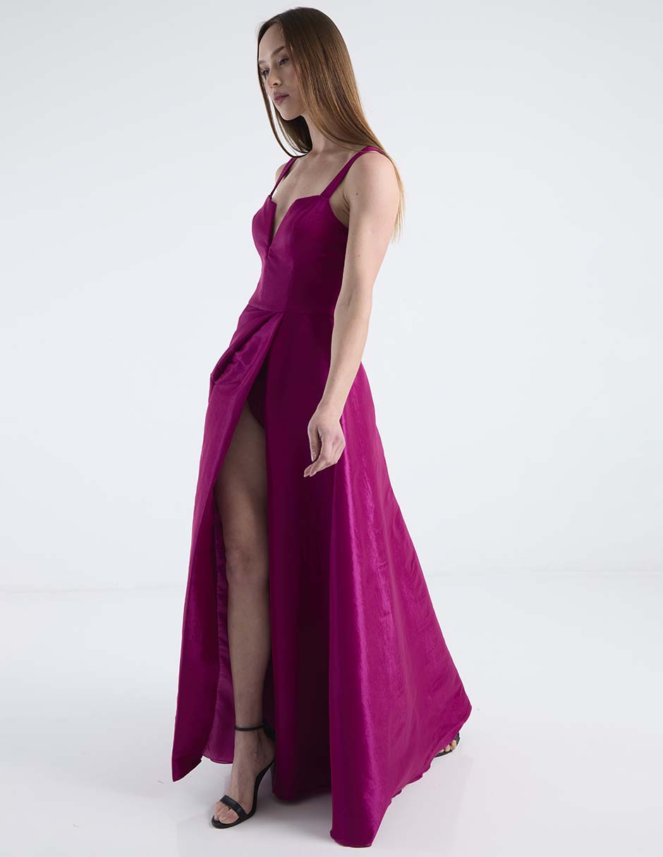 Vestido maxi de fiesta escote V 3