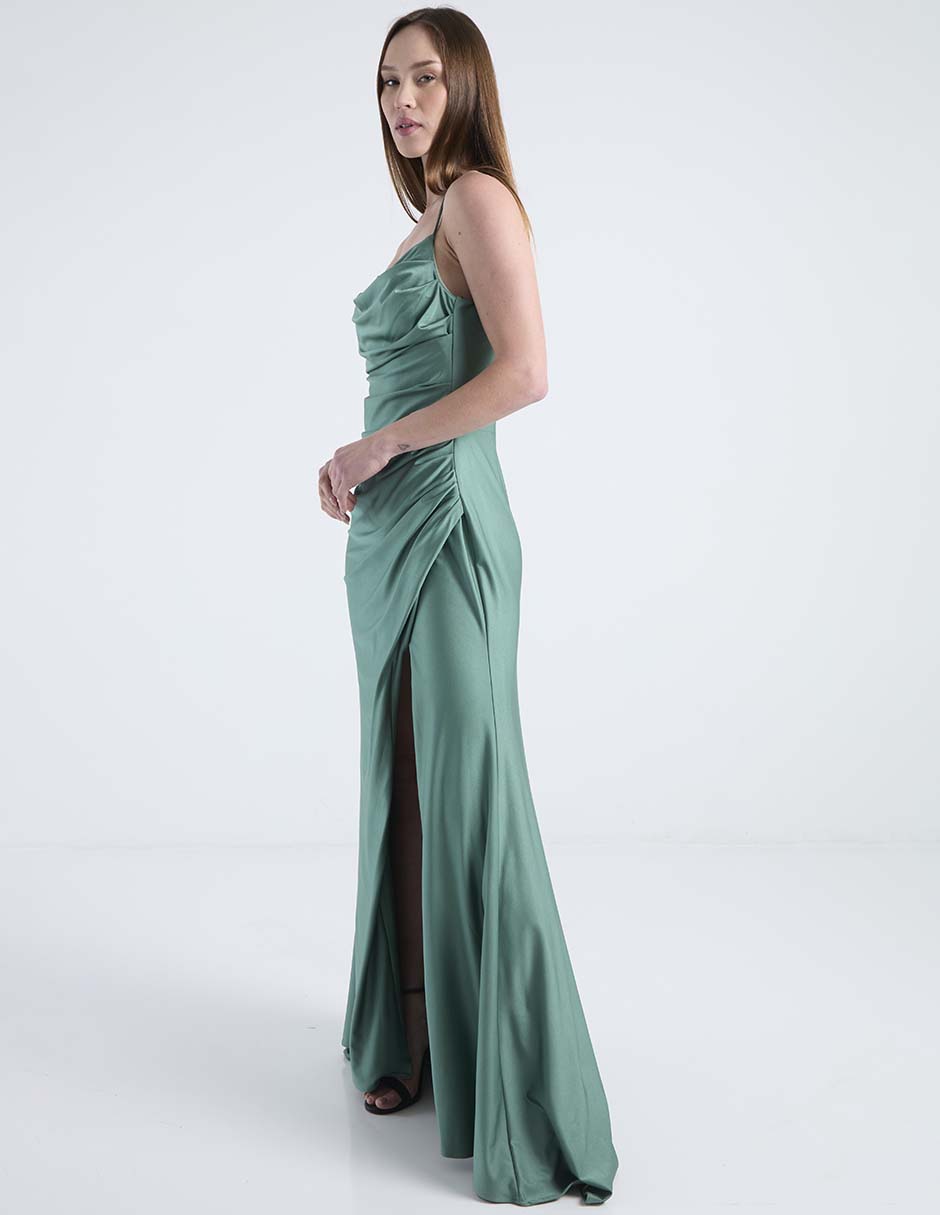Vestido maxi de fiesta escote V 3