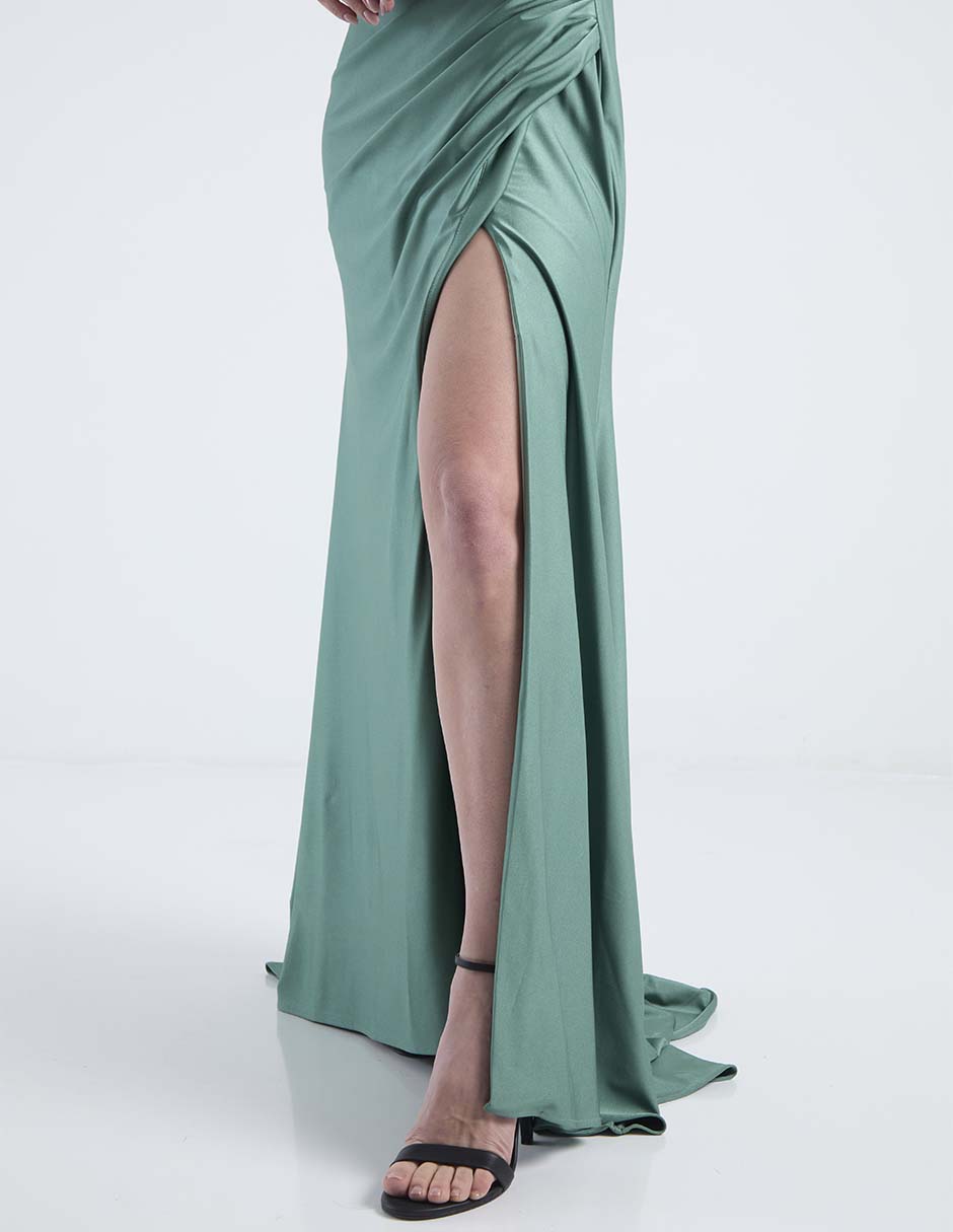 Vestido maxi de fiesta escote V 5