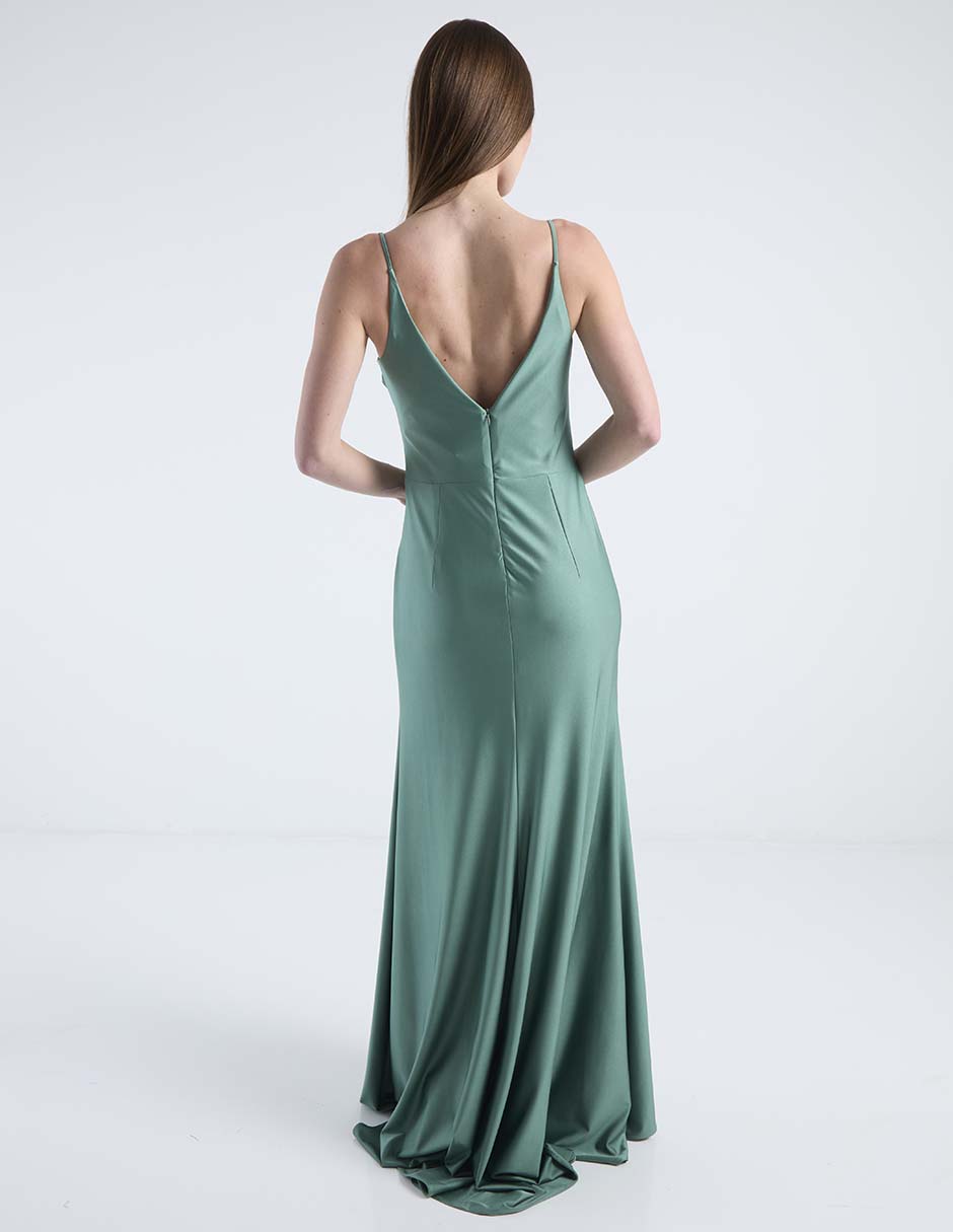 Vestido maxi de fiesta escote V 6