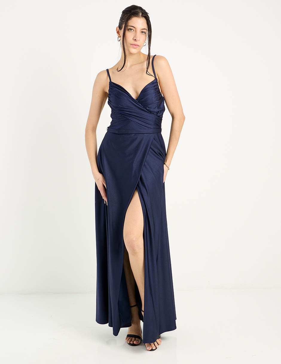 Vestido maxi de fiesta escote V 3
