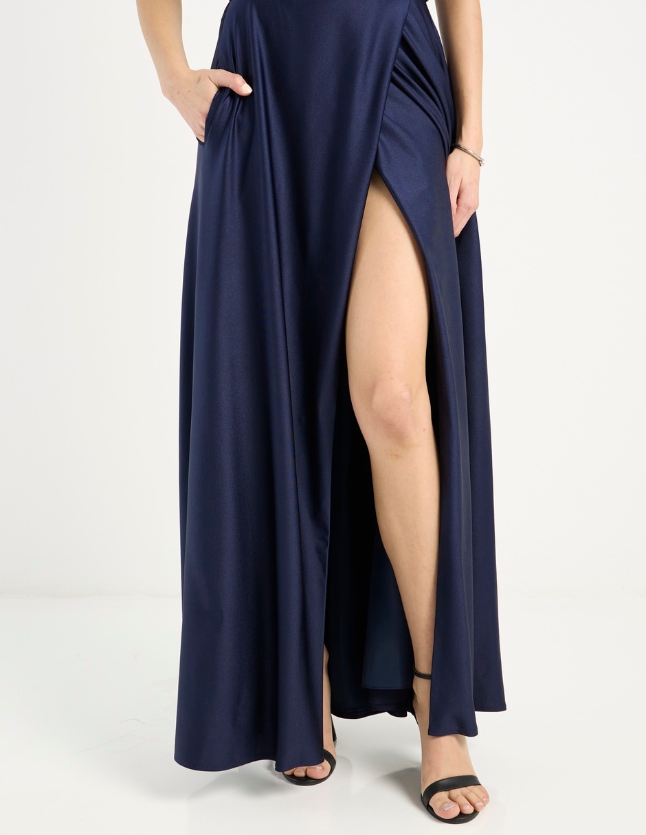 Vestido maxi de fiesta escote V 6