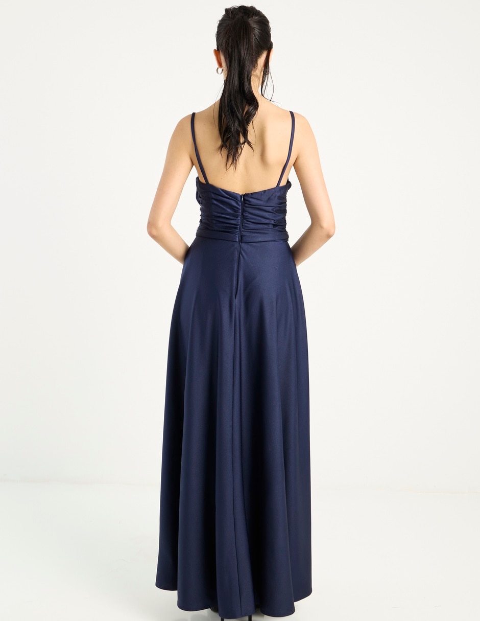 Vestido maxi de fiesta escote V 7