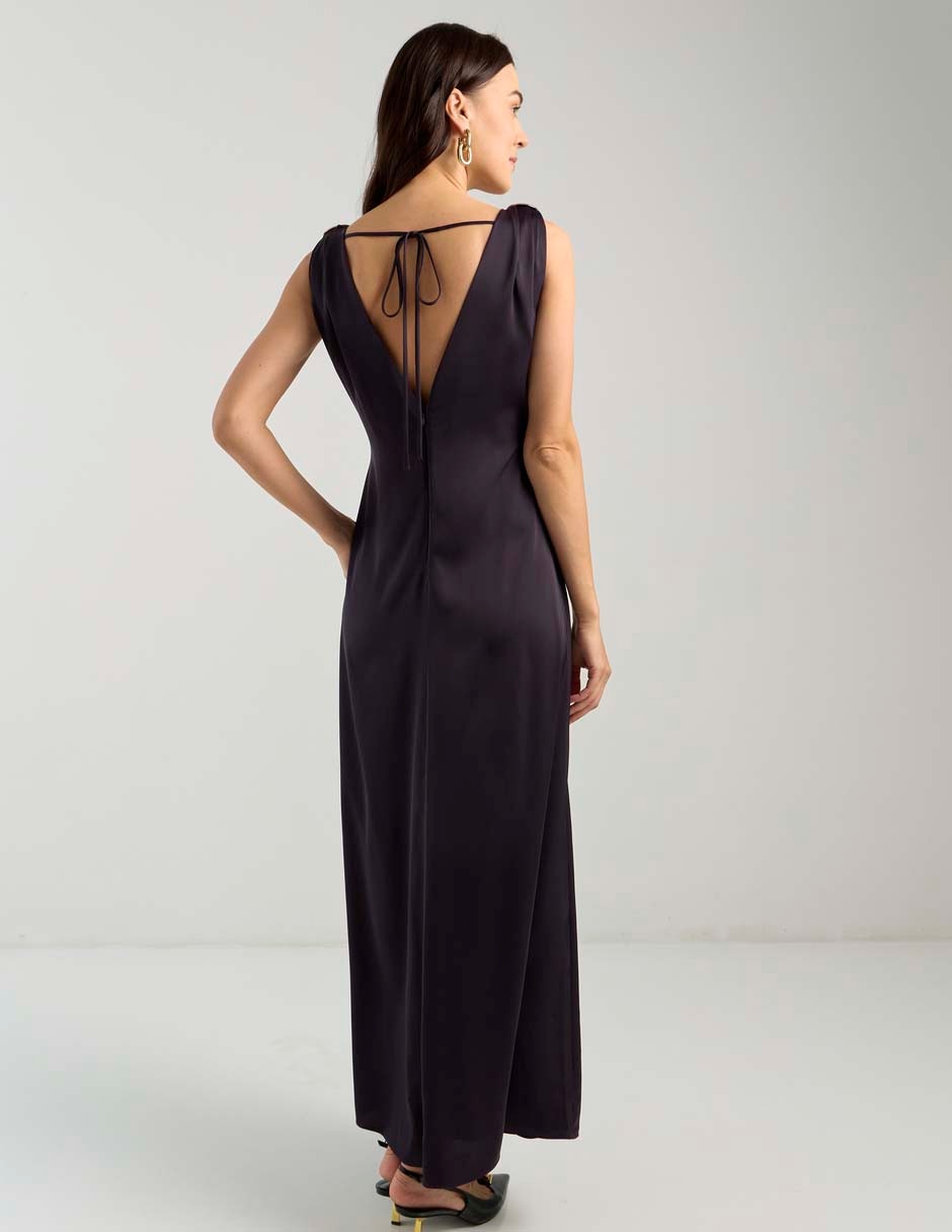 Vestido largo de fiesta escote V 2