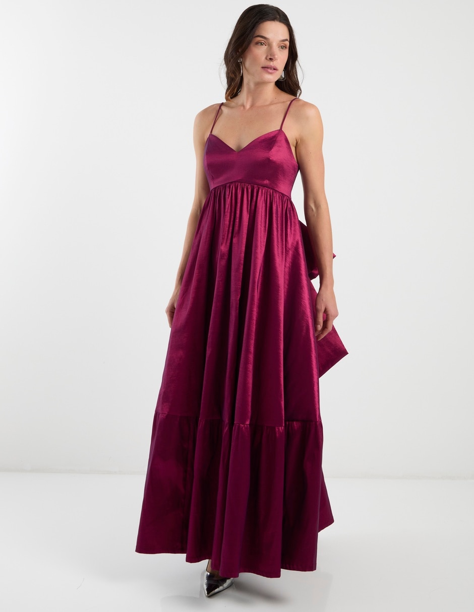 Vestido maxi de fiesta escote corazón 2