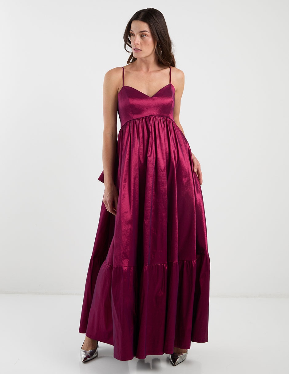 Vestido maxi de fiesta escote corazón 3