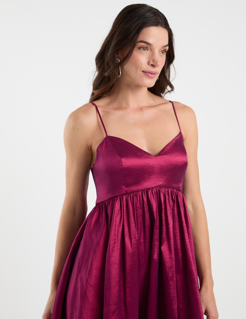 Vestido maxi de fiesta escote corazón 4