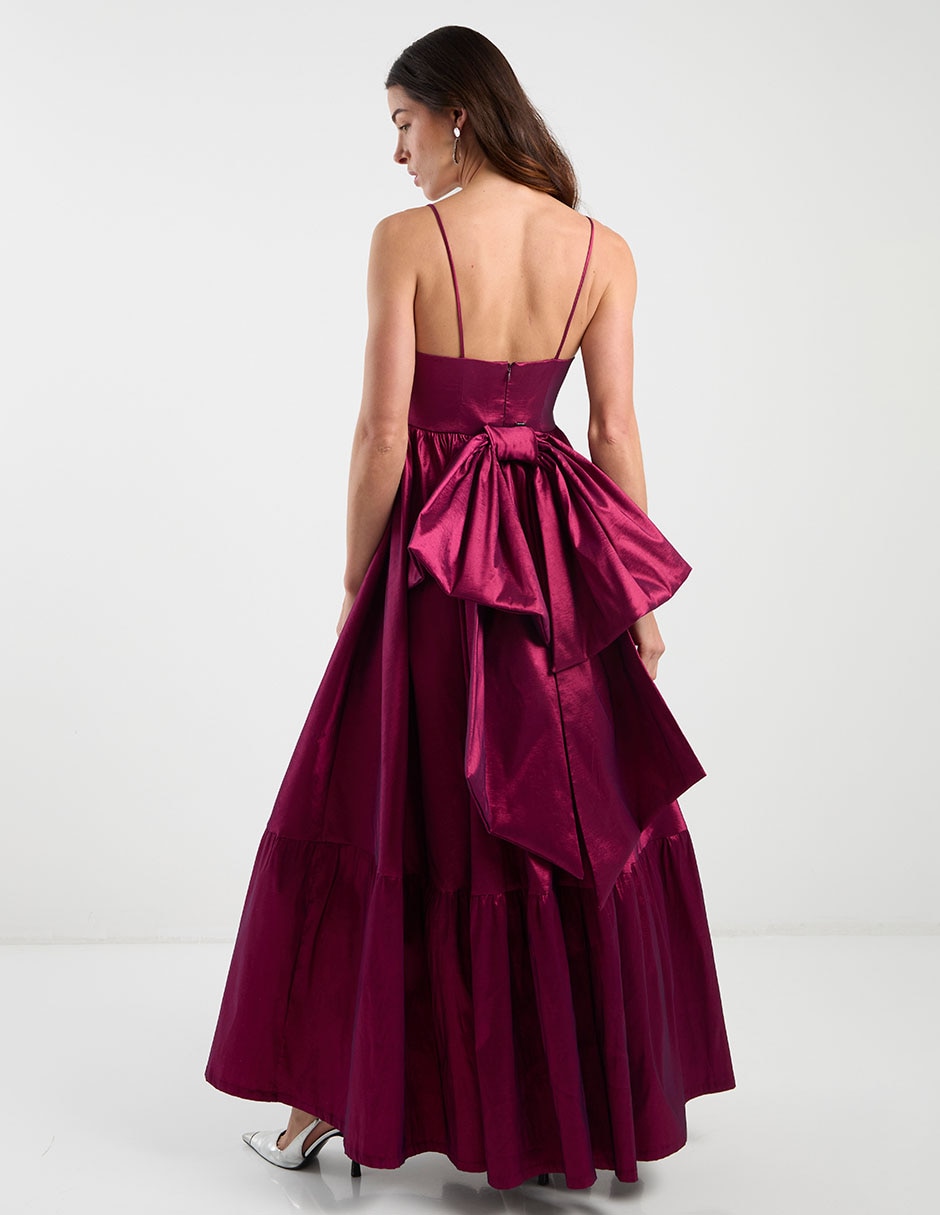 Vestido maxi de fiesta escote corazón 6