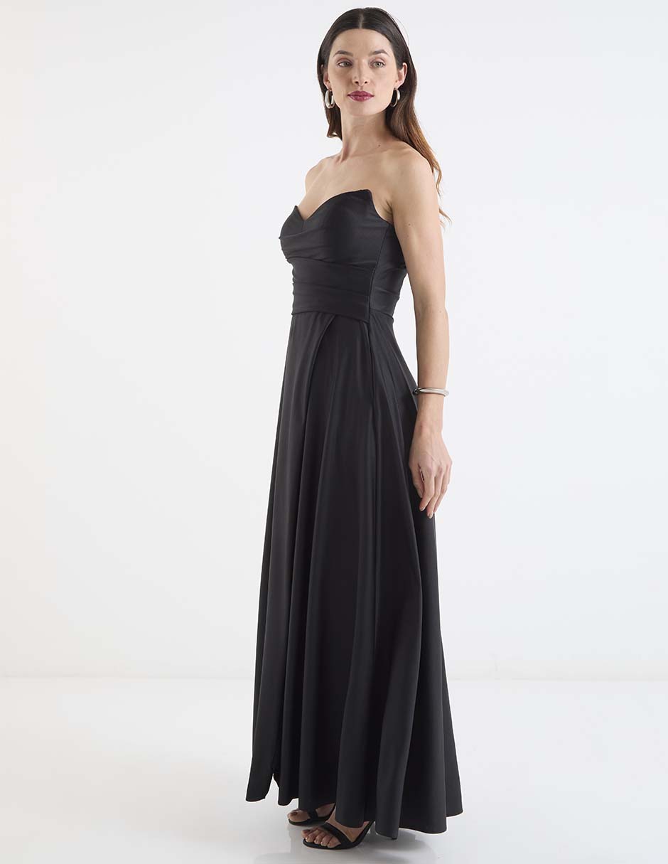 Vestido maxi de fiesta escote corazón 2