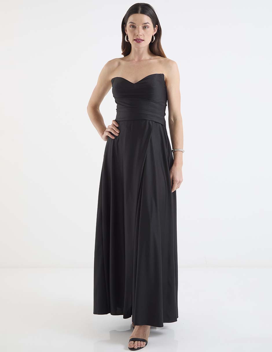 Vestido maxi de fiesta escote corazón 3