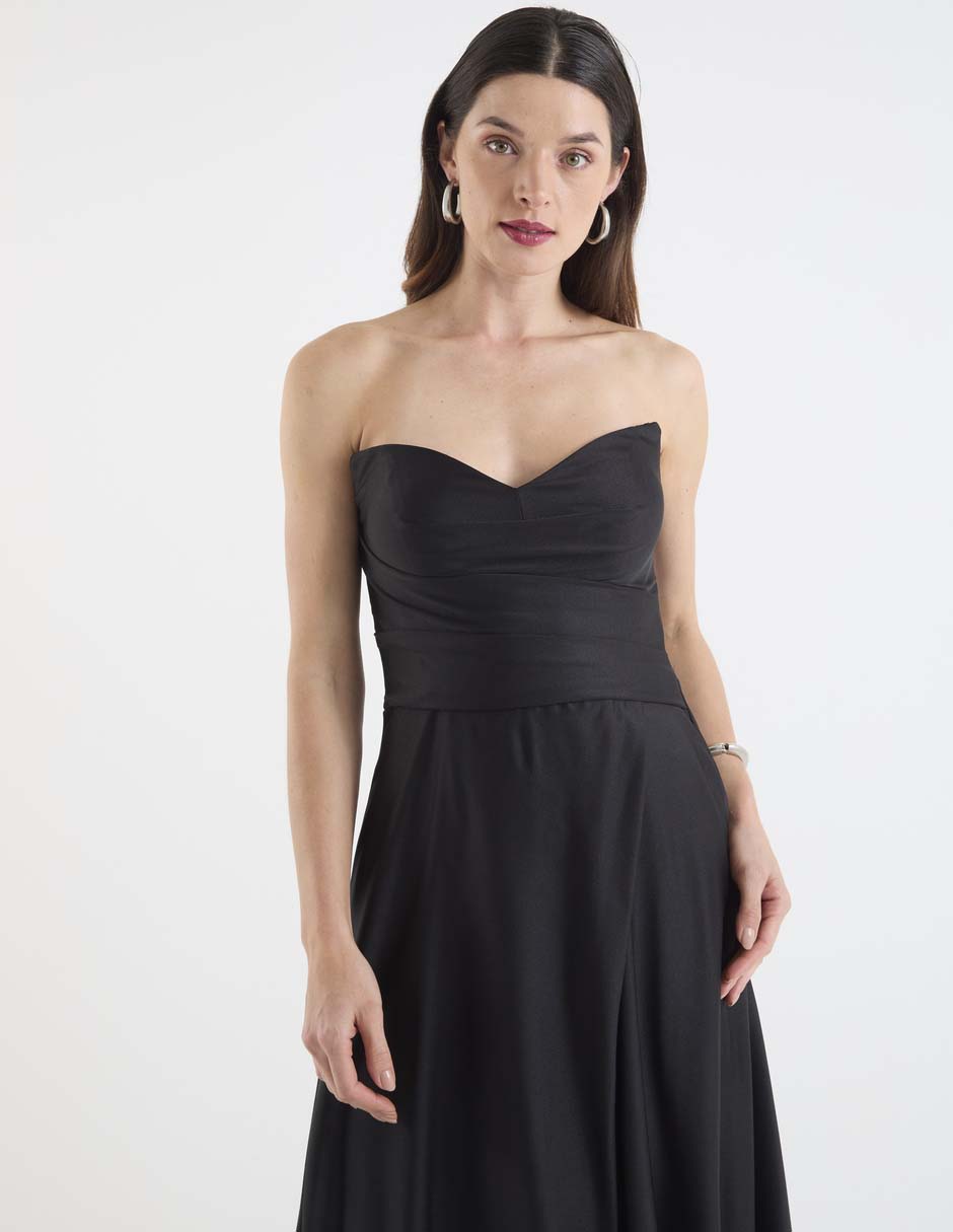 Vestido maxi de fiesta escote corazón 5
