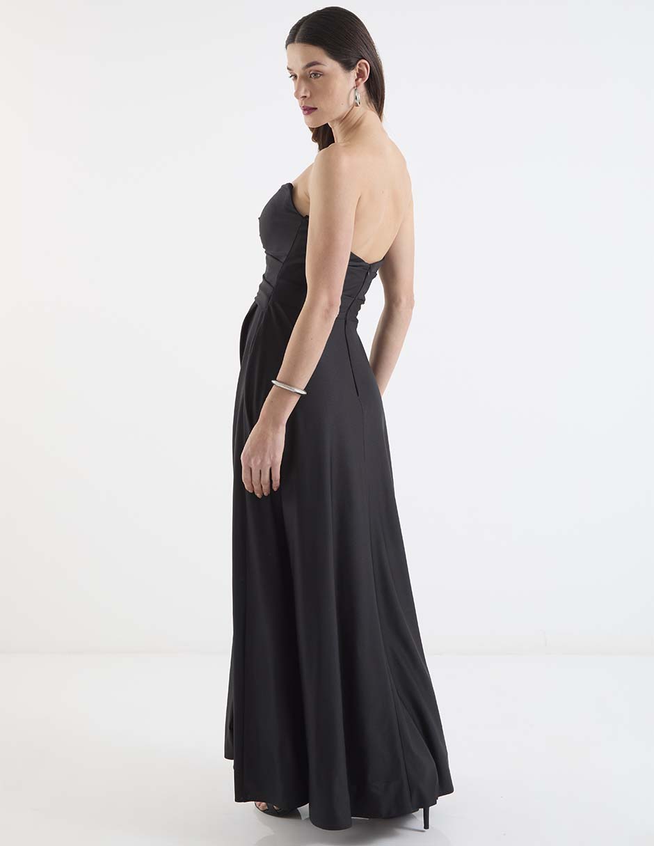 Vestido maxi de fiesta escote corazón 6