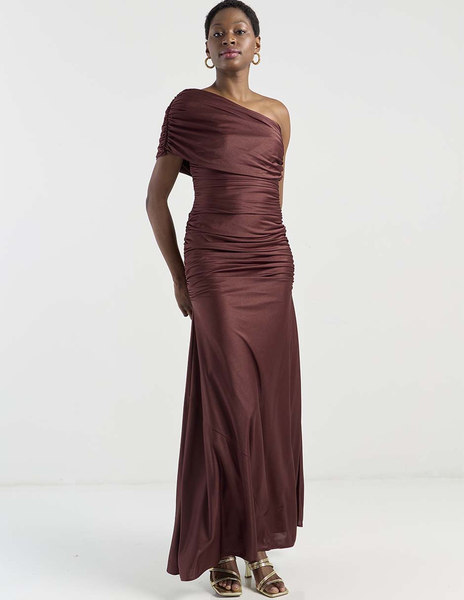 Vestido largo de fiesta escote regular 3