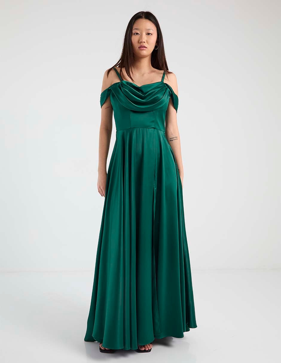 Vestido maxi de fiesta escote bardot Vestido maxi de fiesta escote bardot