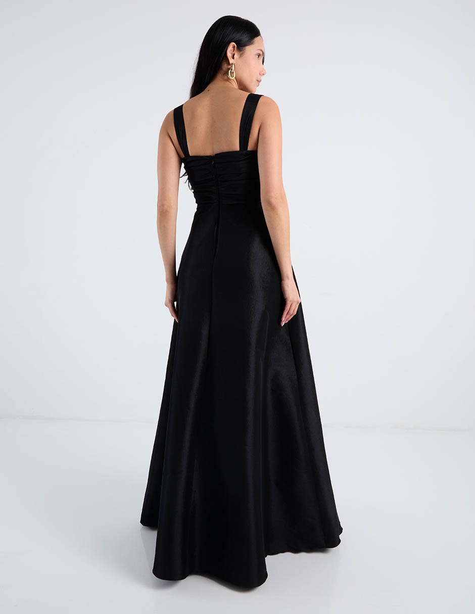 Vestido maxi fiesta escote espalda abierta 6