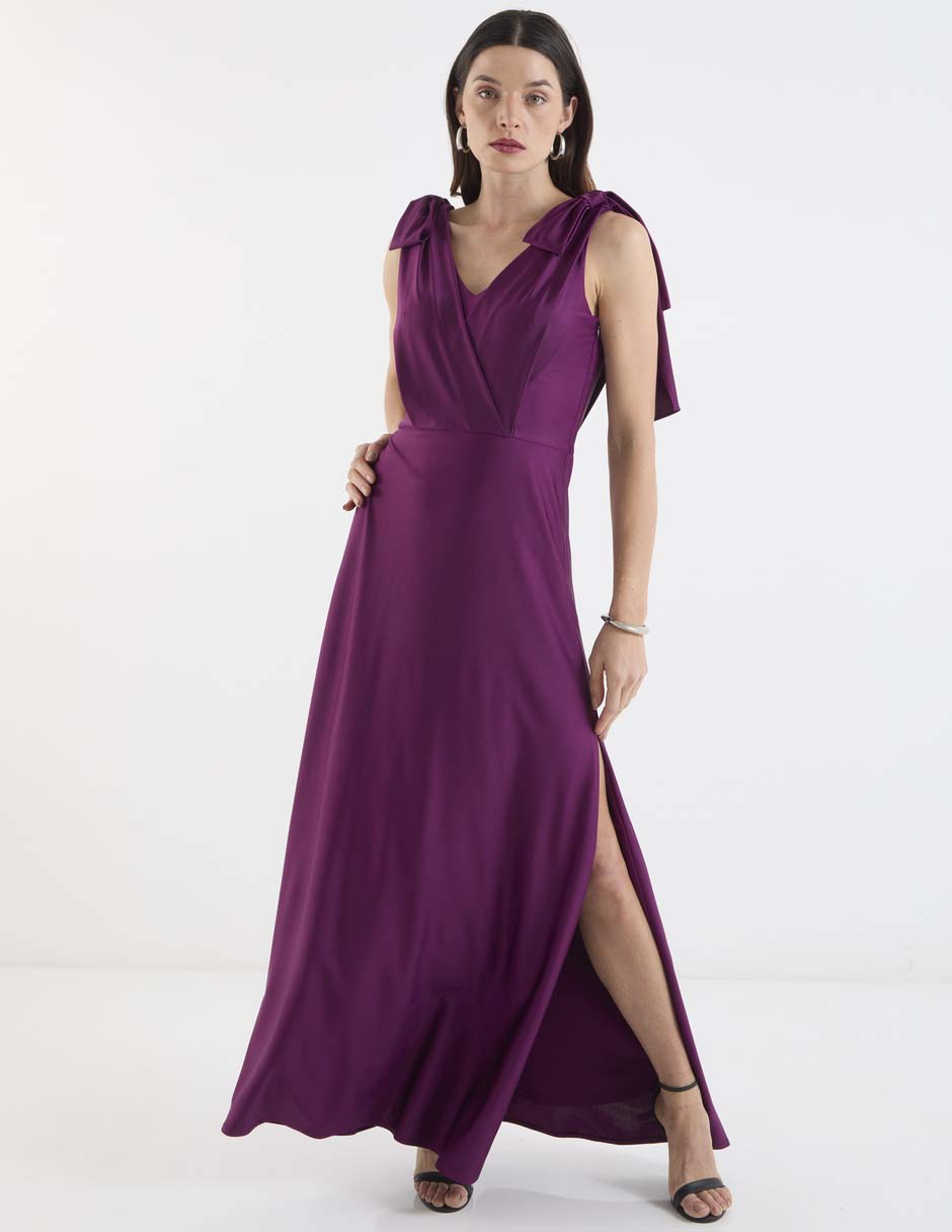Vestido maxi de fiesta escote V 3