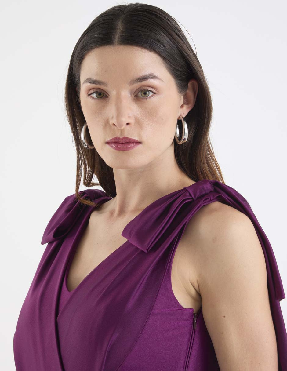 Vestido maxi de fiesta escote V 4