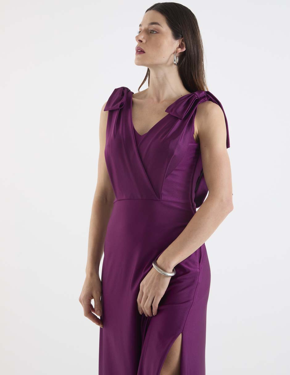 Vestido maxi de fiesta escote V 5