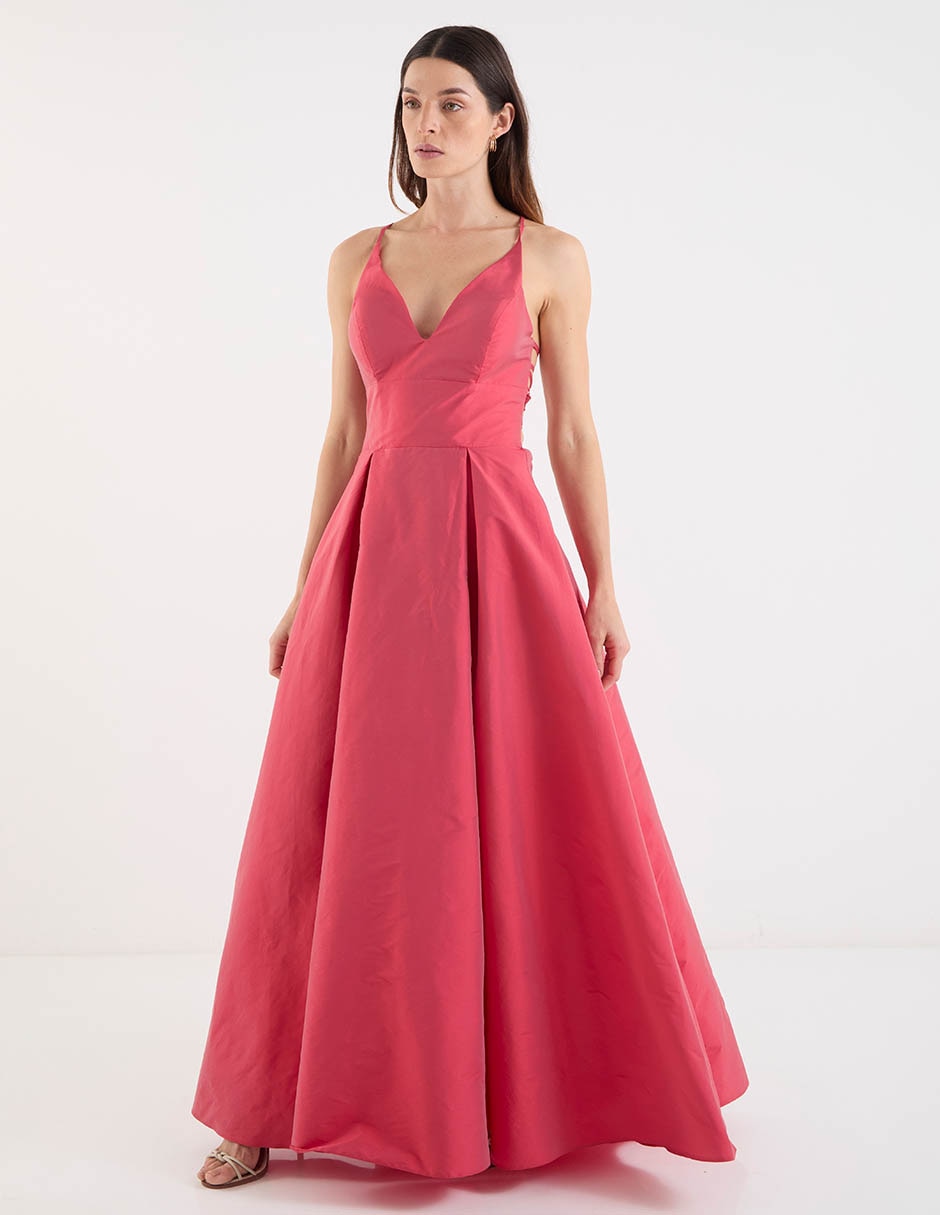 Vestido maxi de fiesta escote V 2