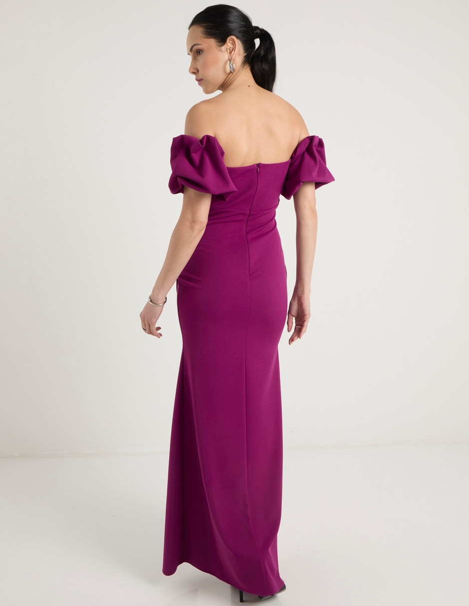 Vestido maxi de fiesta escote corazón 6
