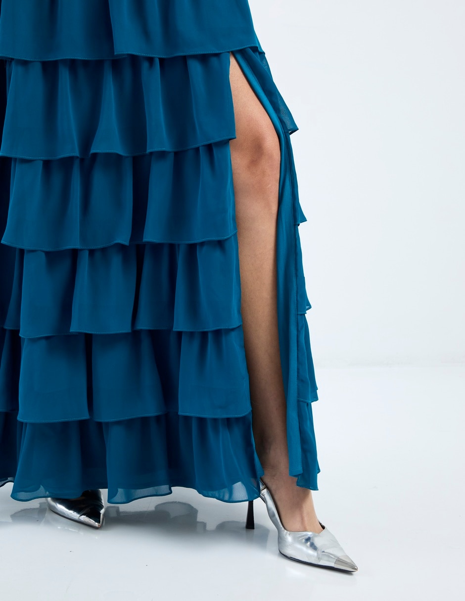 Vestido maxi de fiesta escote corazón 5