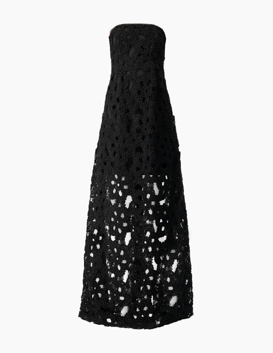Vestido maxi de fiesta escote corazón 5