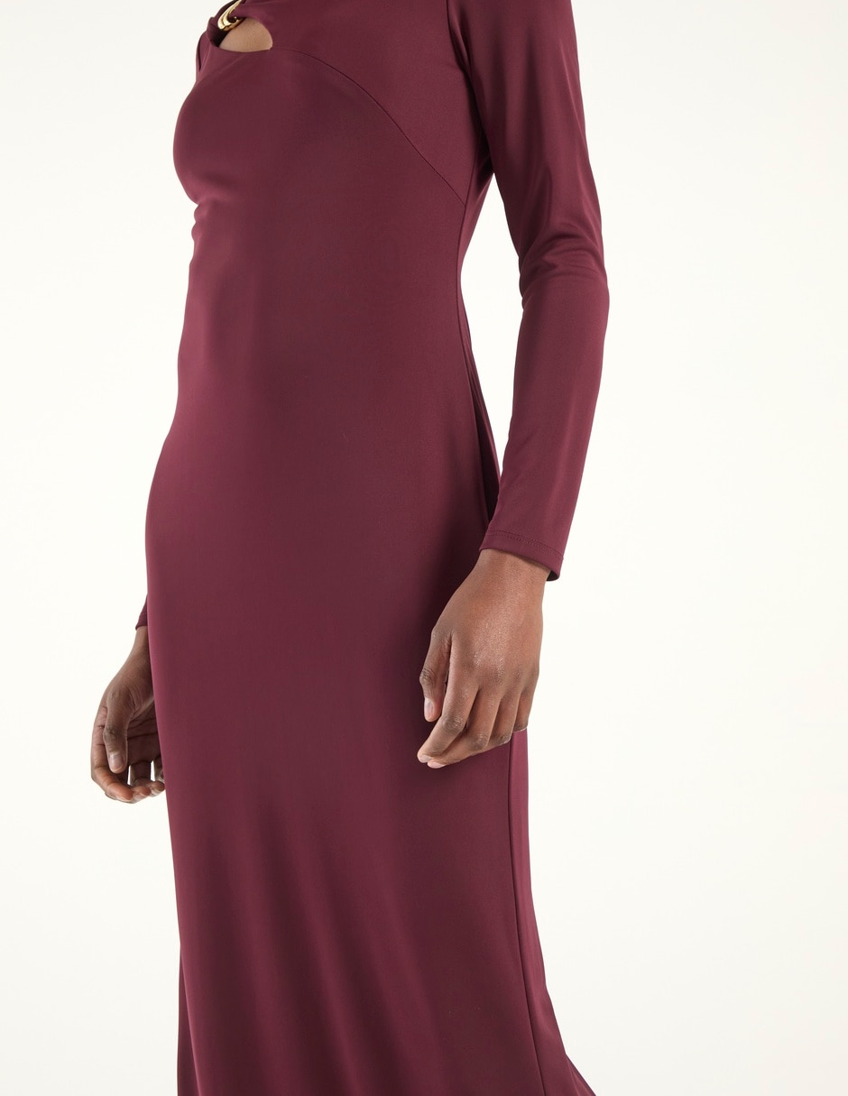 Vestido maxi de fiesta escote redondo 5
