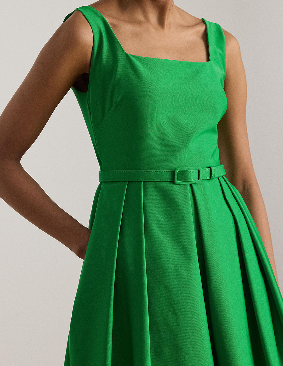 Vestido midi de fiesta escote medio 4
