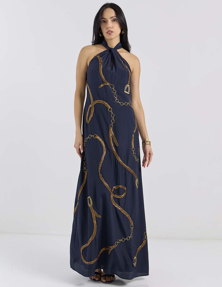 Vestido largo de fiesta para mujer