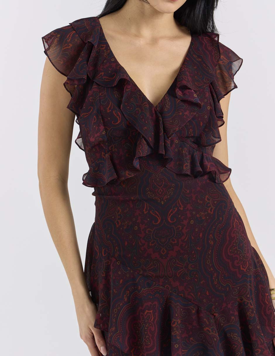 Vestido largo de fiesta escote v 4