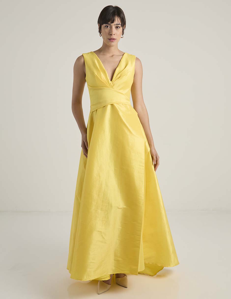 Vestido maxi de fiesta escote V 2