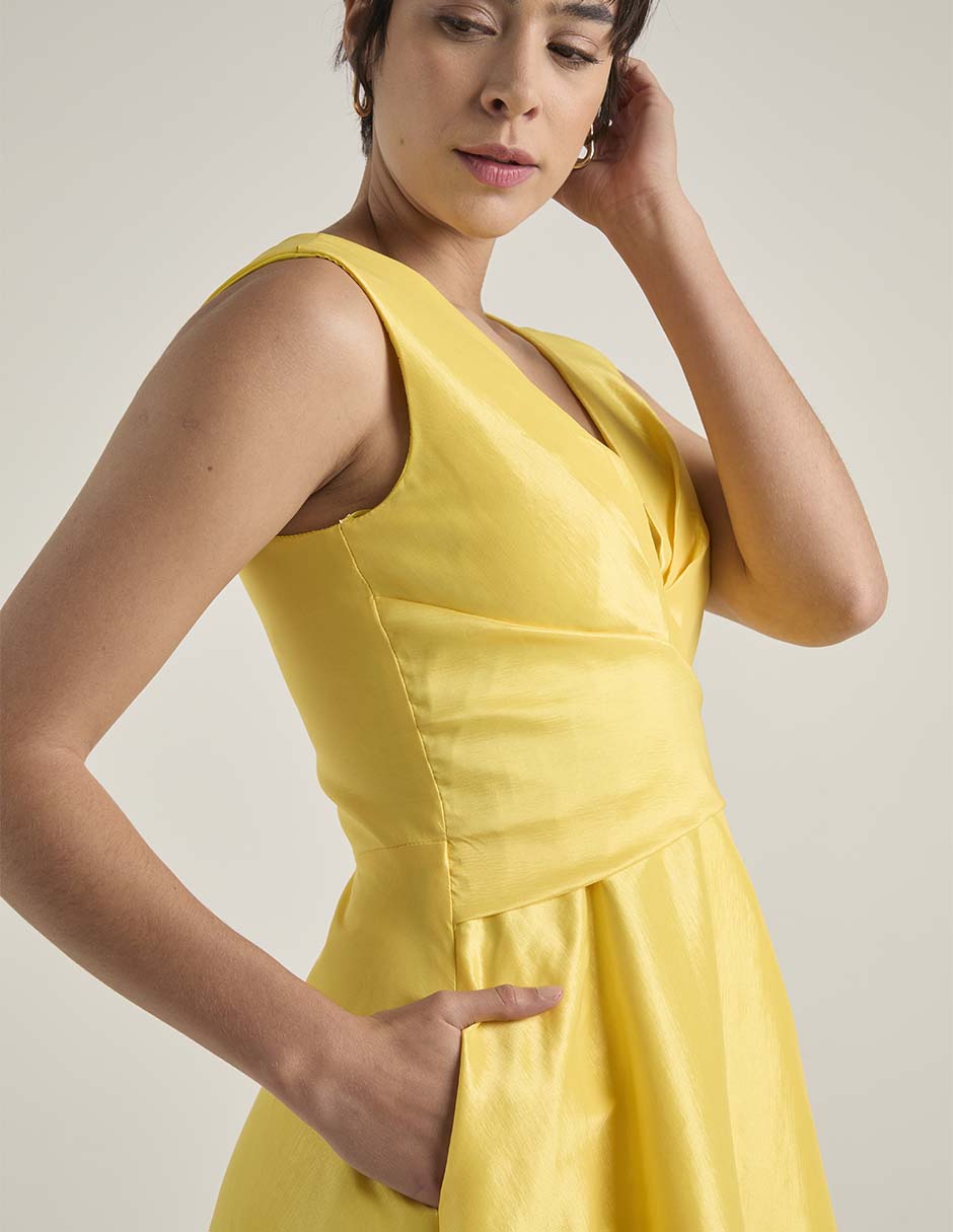 Vestido maxi de fiesta escote V 4