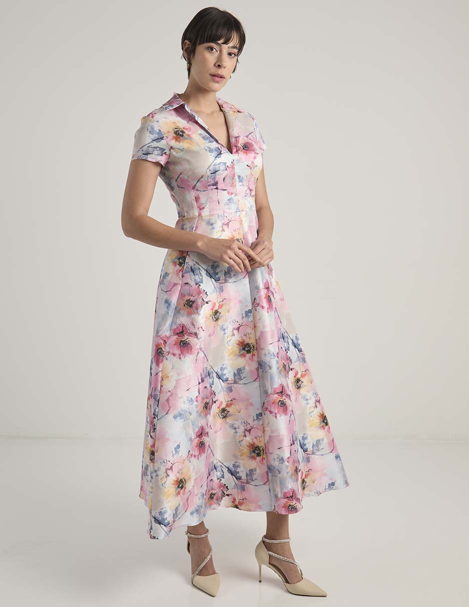 Vestido crop de fiesta escote V Vestido crop de fiesta escote V