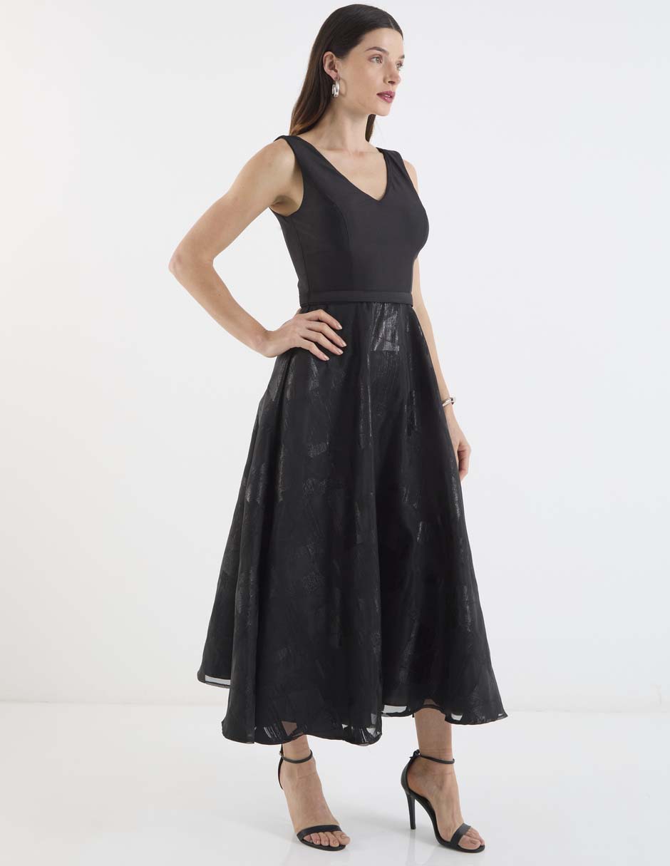 Vestido largo de fiesta escote V 3