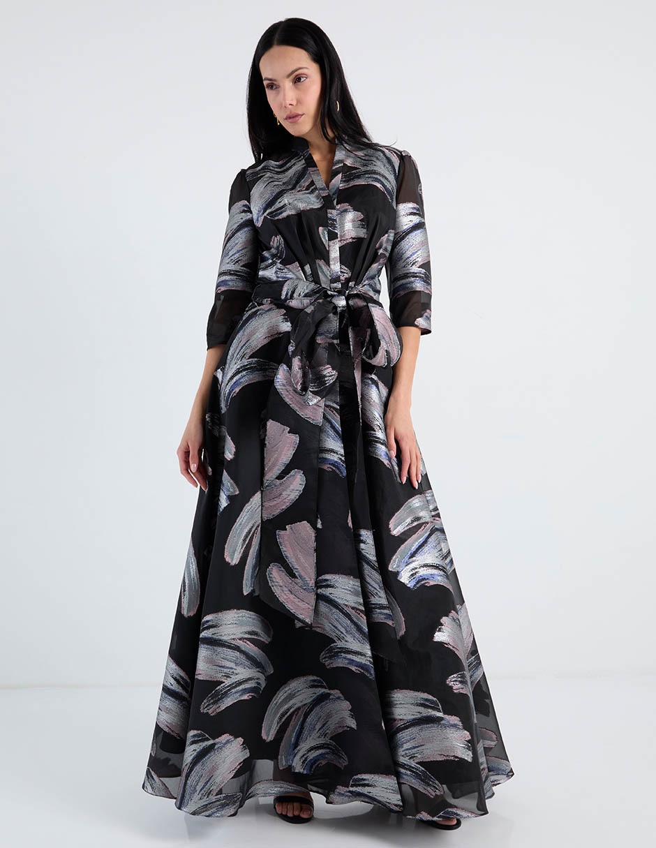 Vestido maxi fiesta escote V 3