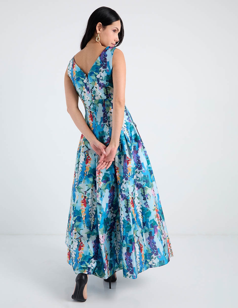 Vestido maxi de fiesta escote V 6