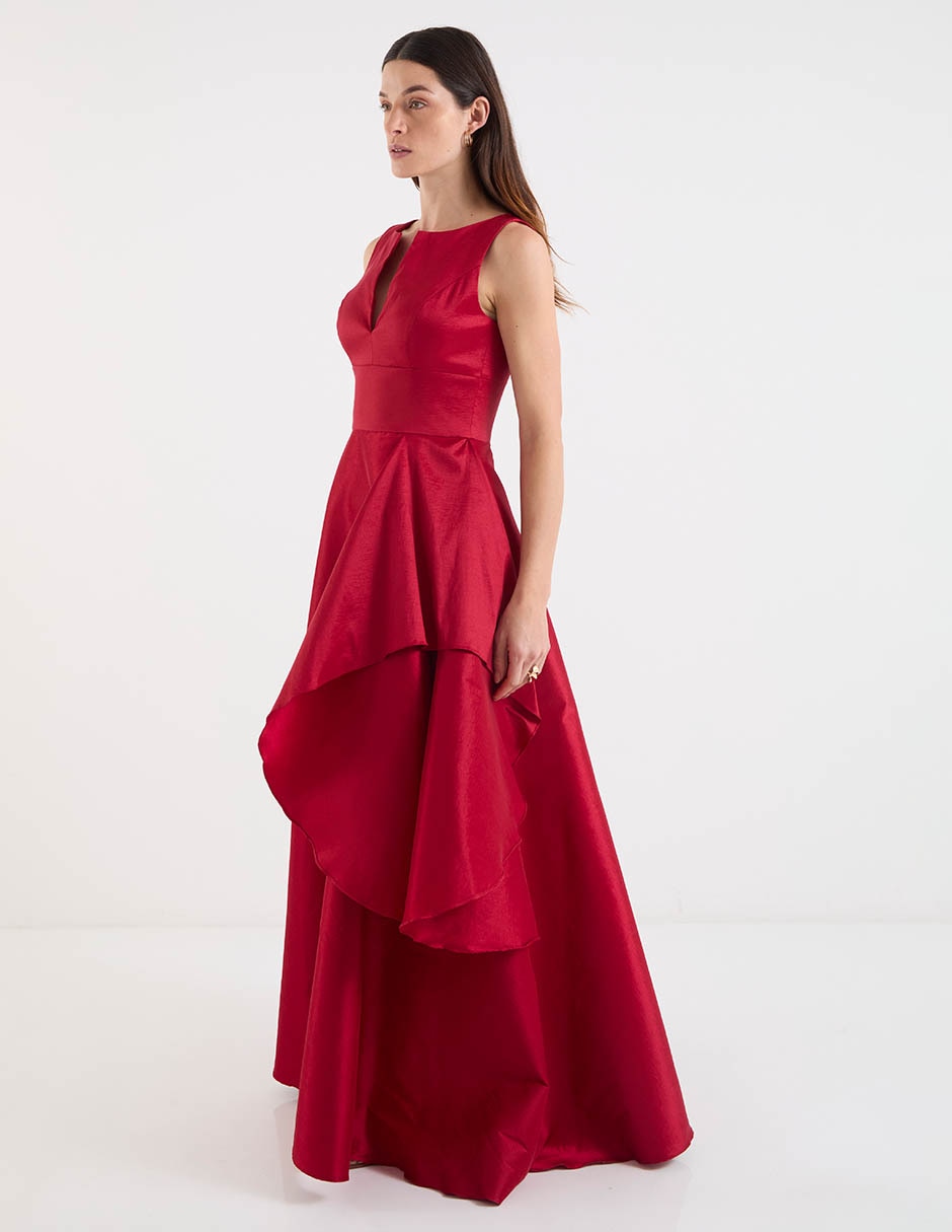 Vestido maxi de fiesta escote V 2