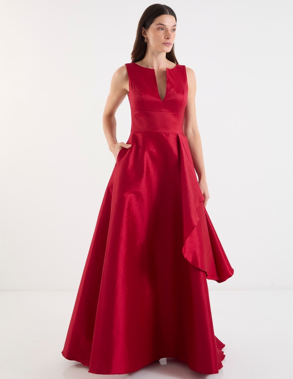 Vestido maxi de fiesta escote V 3