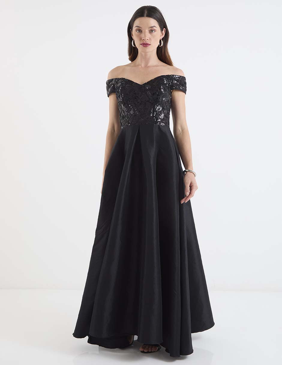 Vestido maxi de fiesta escote bardot Vestido maxi de fiesta escote bardot