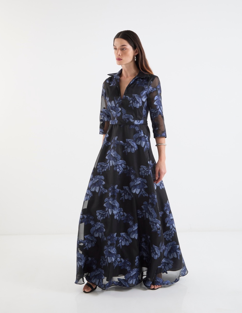 Vestido maxi de fiesta escote V 2
